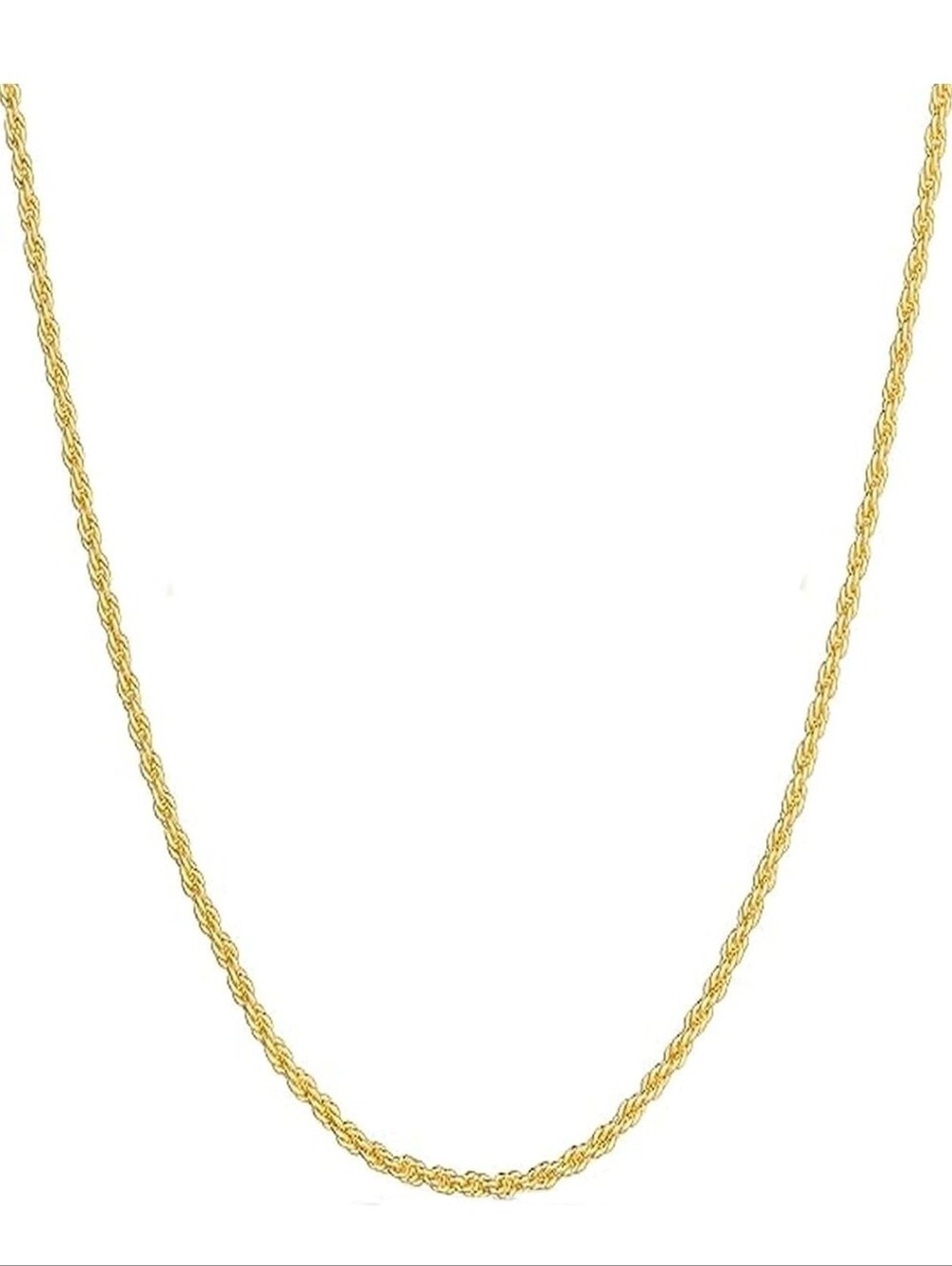 NIB Solid 14k Gold Rope Chain. 1.5 mm, 24" Lobster Clasp - Picture 1 of 11